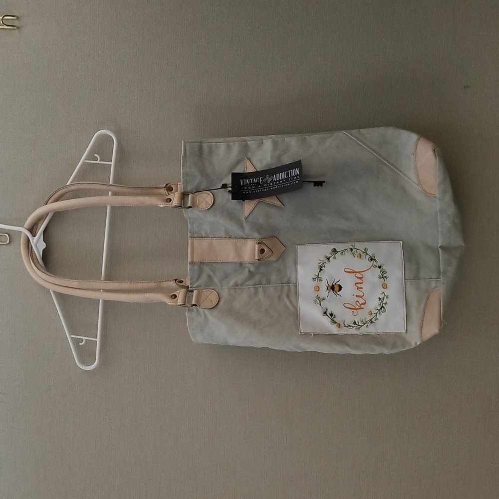 Vintage Addiction Bee Kind Canvas Tote